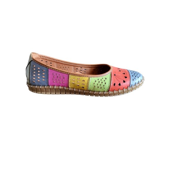 Molly Bessa Leather Flats - Picture 2 of 6